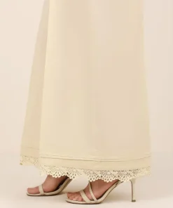 Online Sapphire Solid Cambric Flared Pants Beige