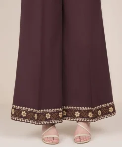 Hot Sapphire Solid Cambric Flared Pants