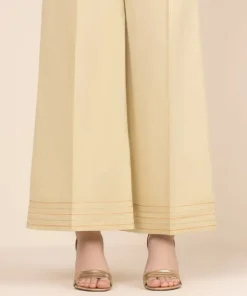 Outlet Sapphire Solid Cambric Flared Pants Beige
