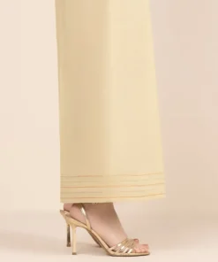 Outlet Sapphire Solid Cambric Flared Pants Beige