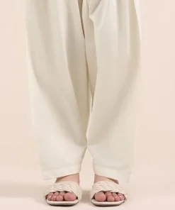 Sale Sapphire Solid Cambric Shalwar Off White