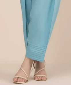 Sale Sapphire Solid Cambric Shalwar Blue