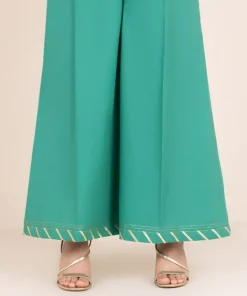 Online Sapphire Solid Cambric Sharara Green