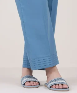 Sale Sapphire Solid Cambric Straight Pants