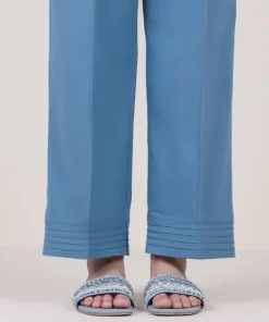 Sale Sapphire Solid Cambric Straight Pants