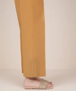 Outlet Sapphire Solid Cambric Straight Pants
