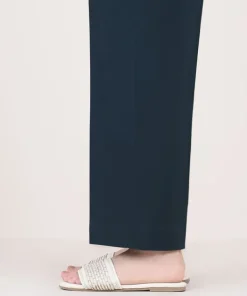 Hot Sapphire Solid Cambric Straight Pants