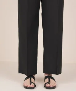 Hot Sapphire Solid Cambric Straight Pants