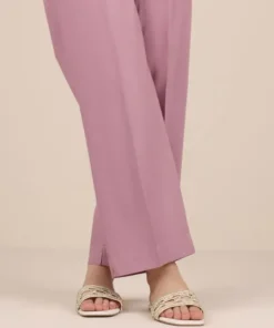 Clearance Sapphire Solid Cambric Straight Pants Purple