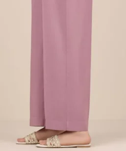 Clearance Sapphire Solid Cambric Straight Pants Purple