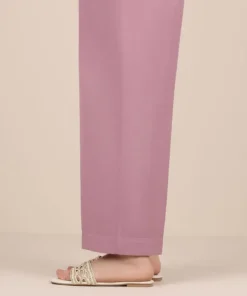 Clearance Sapphire Solid Cambric Straight Pants Purple