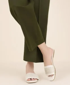 Discount Sapphire Solid Cambric Straight Pants Green