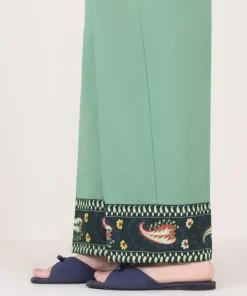 Fashion Sapphire Solid Cambric Straight Pants