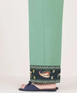 Fashion Sapphire Solid Cambric Straight Pants