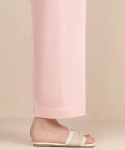 Best Sapphire Solid Cambric Straight Pants Pink