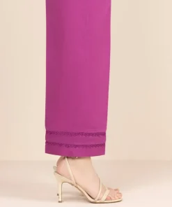 New Sapphire Solid Cambric Straight Pants Purple