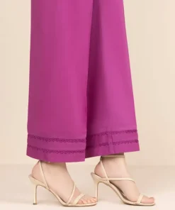 New Sapphire Solid Cambric Straight Pants Purple