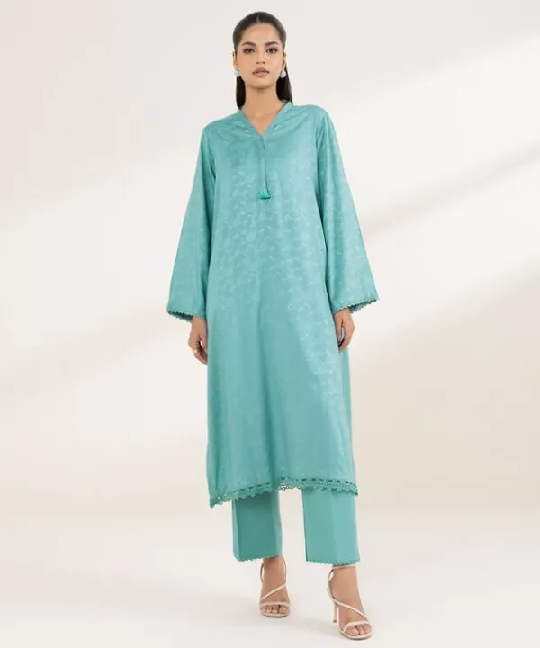 Sale Sapphire Solid Jacquard Shirt