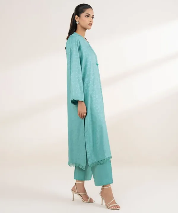 Sale Sapphire Solid Jacquard Shirt