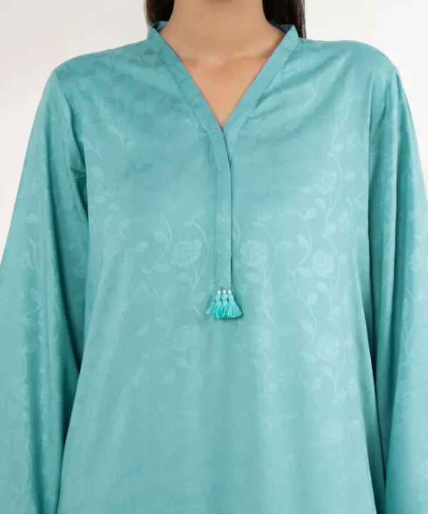 Sale Sapphire Solid Jacquard Shirt