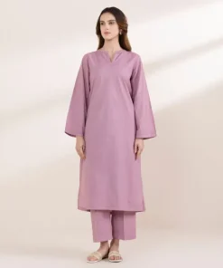 Clearance Sapphire Solid Lawn Shirt Purple