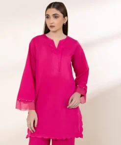 Fashion Sapphire Solid Lawn Shirt Pink