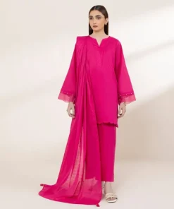 Fashion Sapphire Solid Lawn Shirt Pink