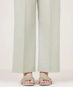 Hot Sapphire Solid Lycra Straight Pants