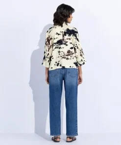 Online Sapphire Tie-Collar Printed Top Multi