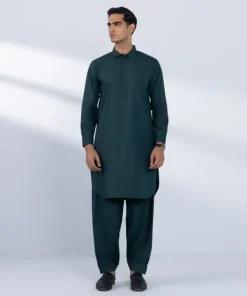 Fashion Sapphire Viscose Blended Suit - Regular Fit Green