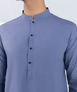 Outlet Sapphire Viscose Blended Suit - Slim Fit Navy