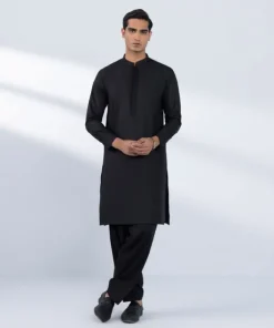 Hot Sapphire Viscose Blended Suit - Slim Fit Black