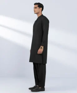 Hot Sapphire Viscose Blended Suit - Slim Fit Black