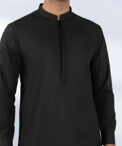 Hot Sapphire Viscose Blended Suit - Slim Fit Black