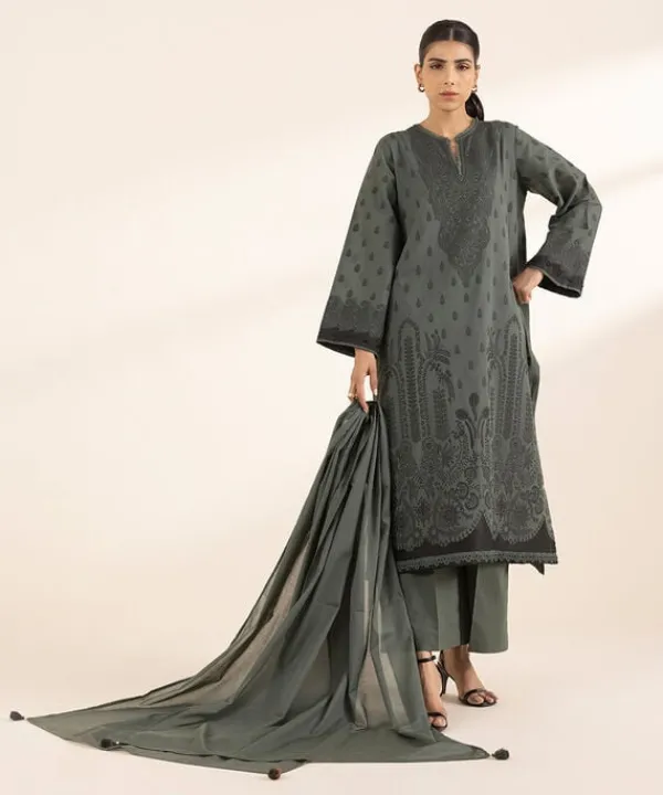 Outlet Sapphire Voile Dupatta Green