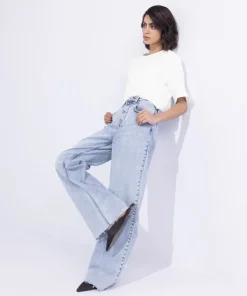 Sale Sapphire Wide Leg Jeans Bleach Wash